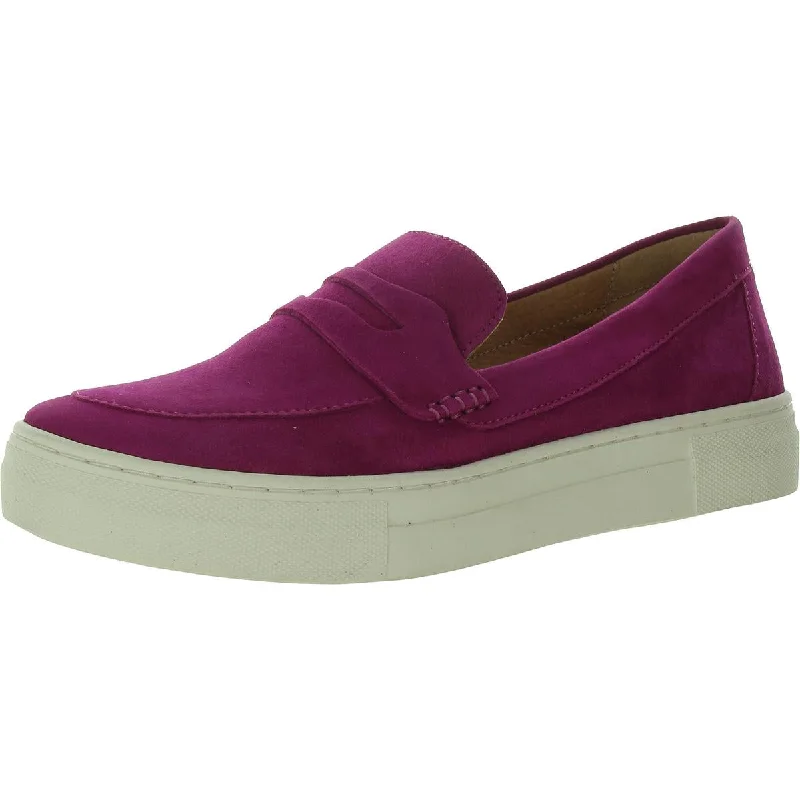 Womens Suede Slip On Loafers