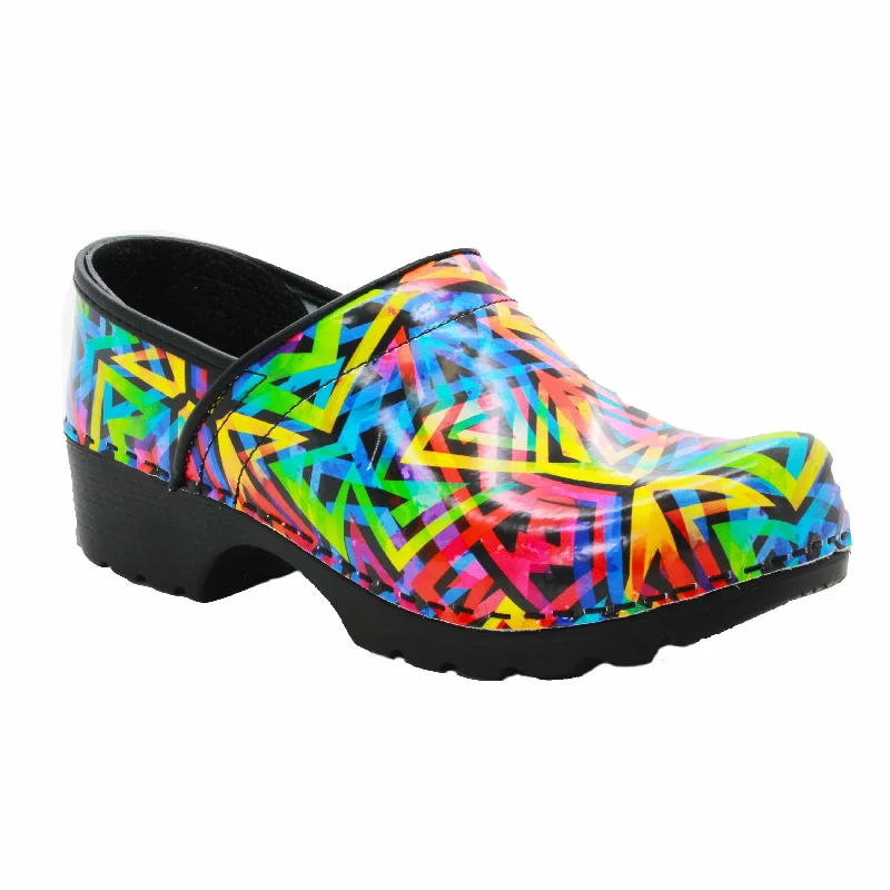 BJORK Swedish Women's Professional Geometric Clogs - FACTORY SECOND