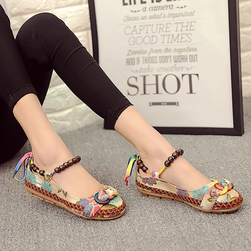 Wholesale Canvas Round Toe Heightened Pumps