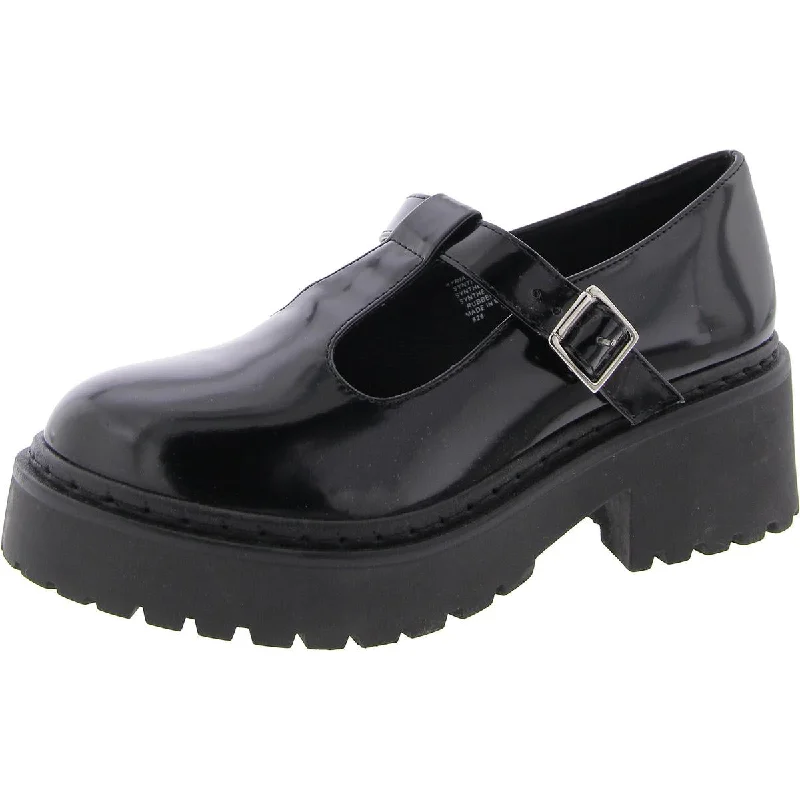 KYRYA Womens Patent Loafer Mary Janes