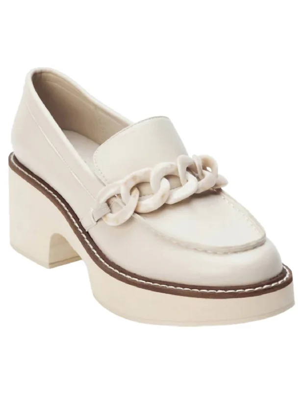 Louie Platform Loafer In Bone