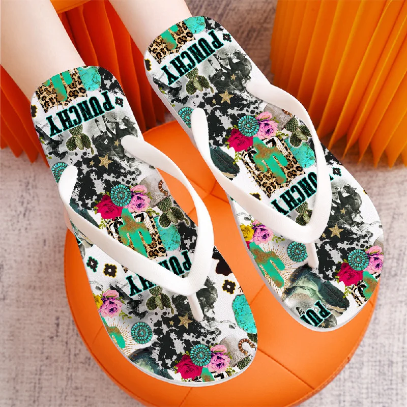 Wholesale Aztec Plastic Western Style Slippers