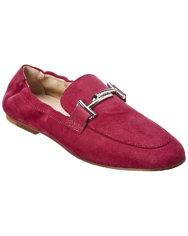 TODs Double T Suede Moccasin