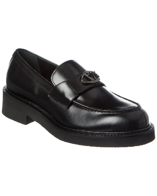 Valentino Logo Leather Loafer