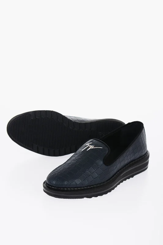 Giuseppe Zanotti Crocodile Leather Effect Houston Loafers