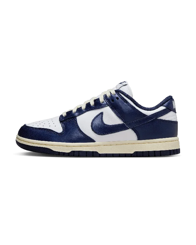 Womens Dunk Low Retro PRM - WHITE / MIDNIGHT NAVY