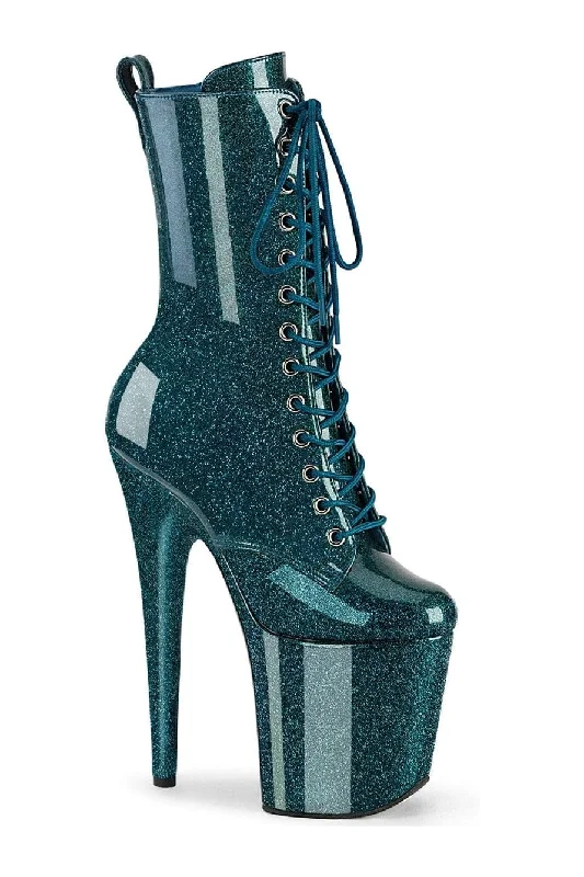 FLAMINGO-1040GP Green Patent Ankle Boot