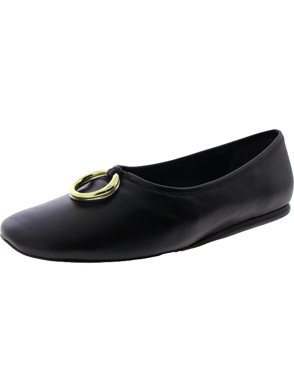 Didi Womens Leather O-Ring Loafers