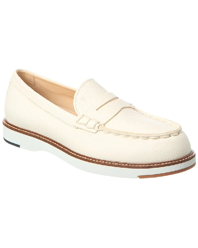 TOD’s Logo Leather Loafer