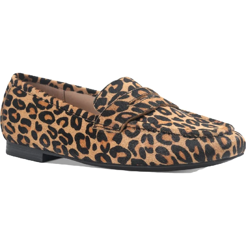 Cammie Womens Calf Hair Leopard Print Fashion Loafers