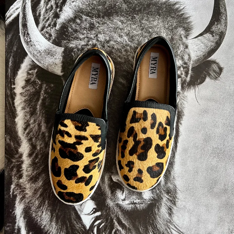 Leather Leopard Hair On Hide Slip On Sneakers*