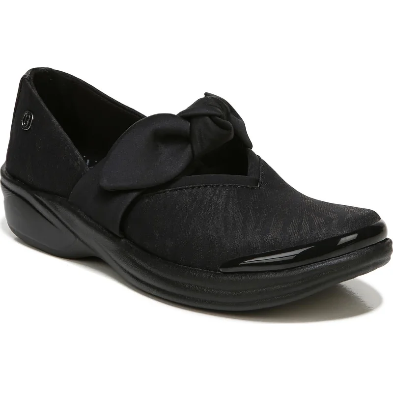 Playful Womens Slip On Bow Loafers