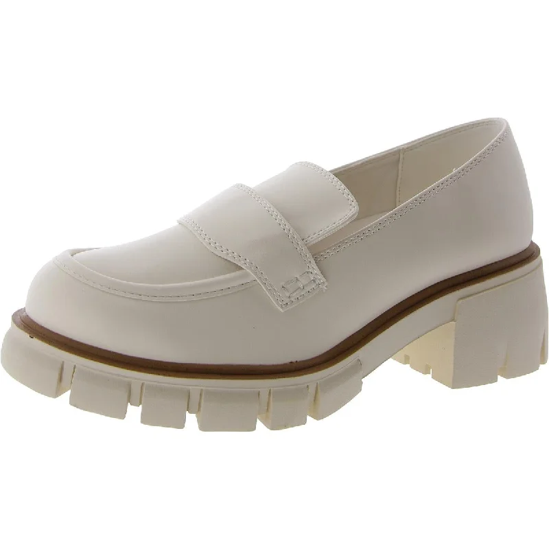 Robbin Bon Burnap Womens Slip On Lug Sole Loafers