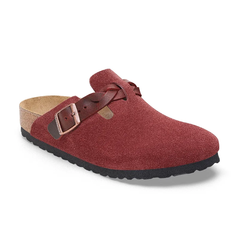 Boston Braided Zinfandel Suede Leather