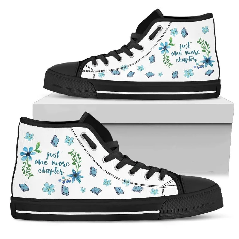 "One chapter"Bookish high top women's shoes