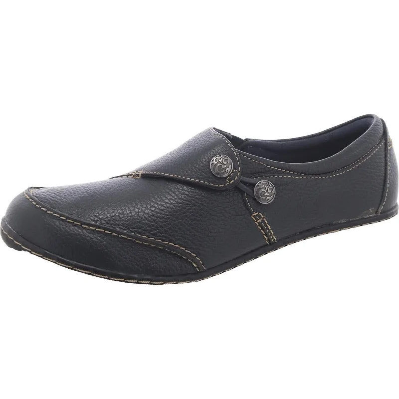 Womens Faux Leather Laceless Loafers