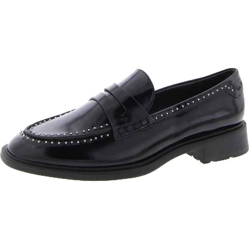 A EDEN STUDS Womens Patent Leather Cushioned Footbed Loafers