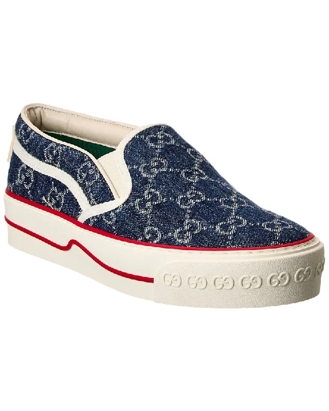 Gucci Tennis 1977 GG Canvas Slip-On Sneaker