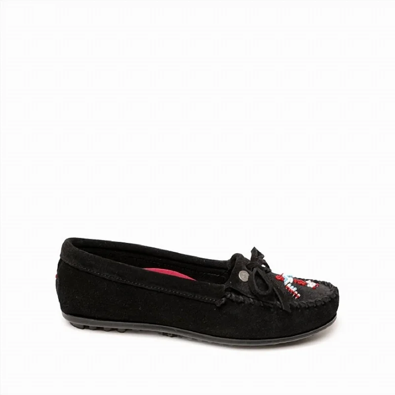 Women's Thunderbird Moccasin In Black Suede