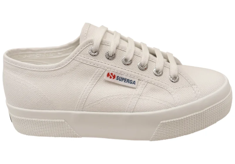 Superga Womens 2740 Platform Comfortable Lace Up Shoes