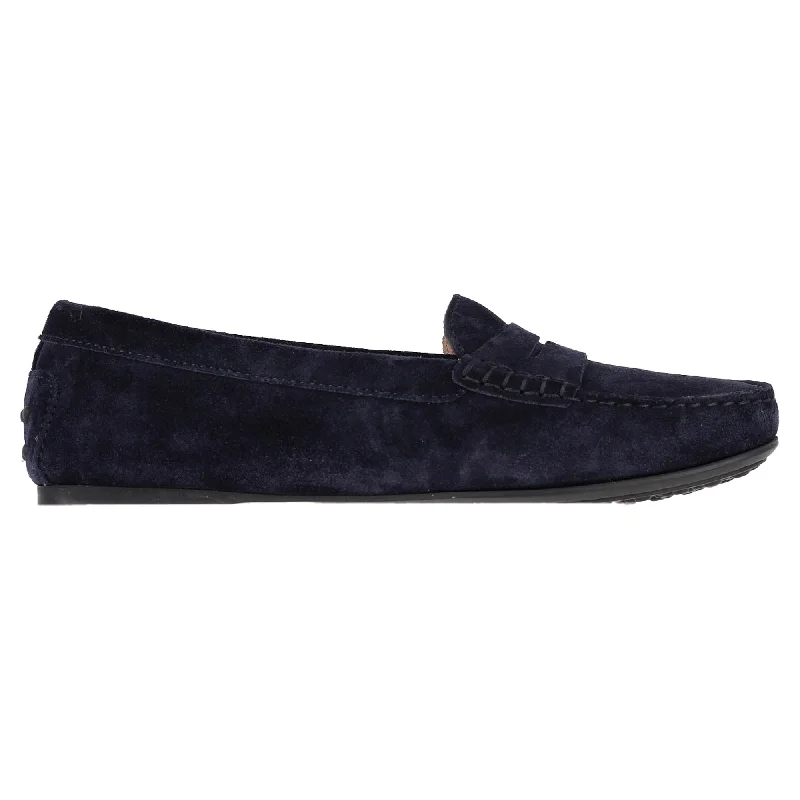 Tod's Gommino Loafers in Navy Blue Suede