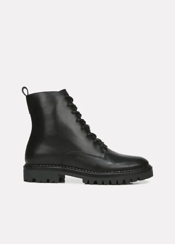 Leather Cabria Lug Boot - Black