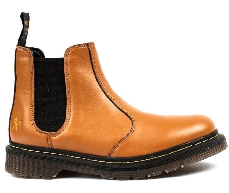 'Brick Lane' vegan Chelsea boot by King55 - brown