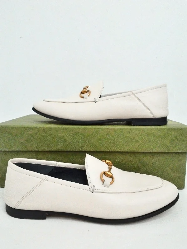 GUCCI Women's  Agnello Plonge Mystic White Loafer Size 35