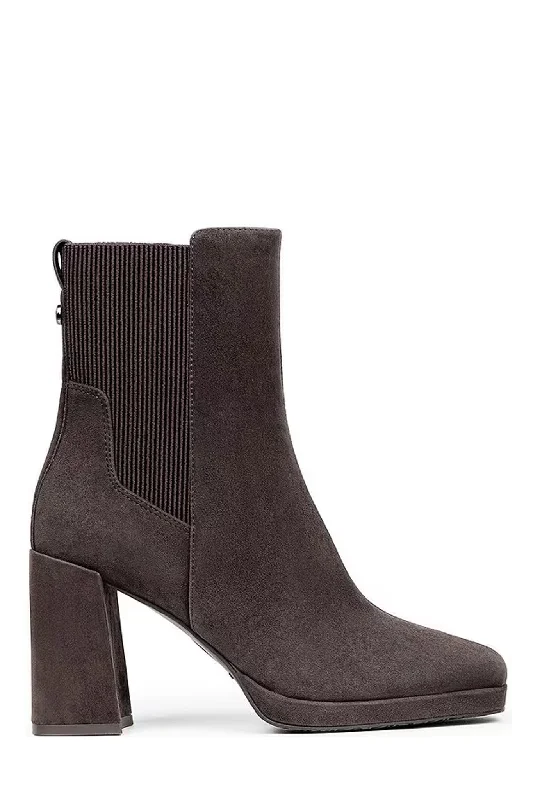 Rosemary Suede Boot - Dark Brown