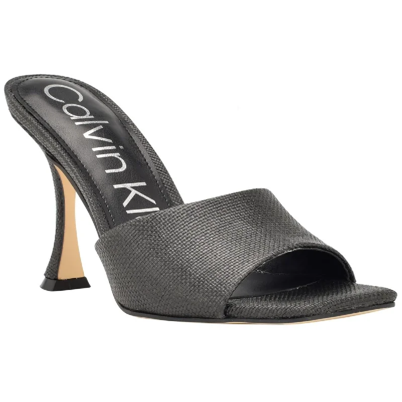 Calvin Klein Womens Bradon Canvas Slip On Heels