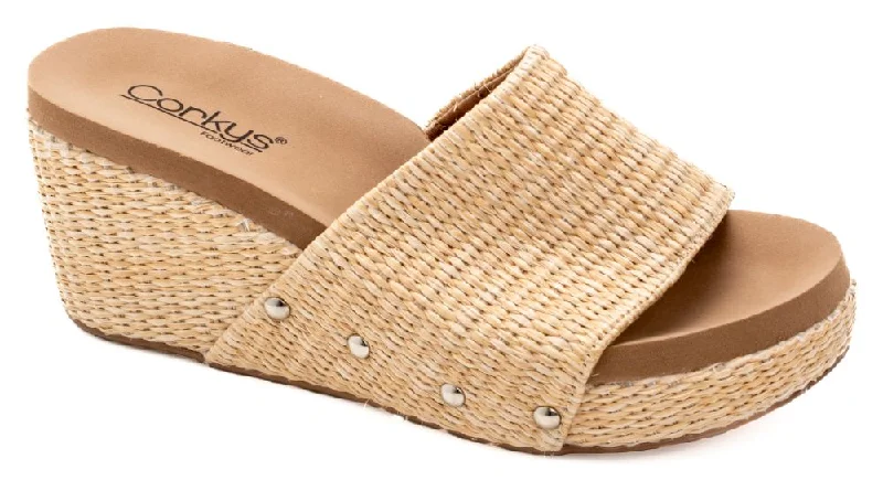 'Corky's' Women's 2.5" Summer Lovin Wedge Sandal - Raffia