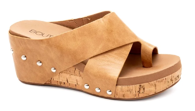 'Corky's' Women's 2.5" Tidbit Wedge Sandal - Caramel