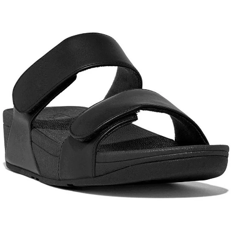 Fitflop Womens Lulu Leather Adjustable Wedge Sandals