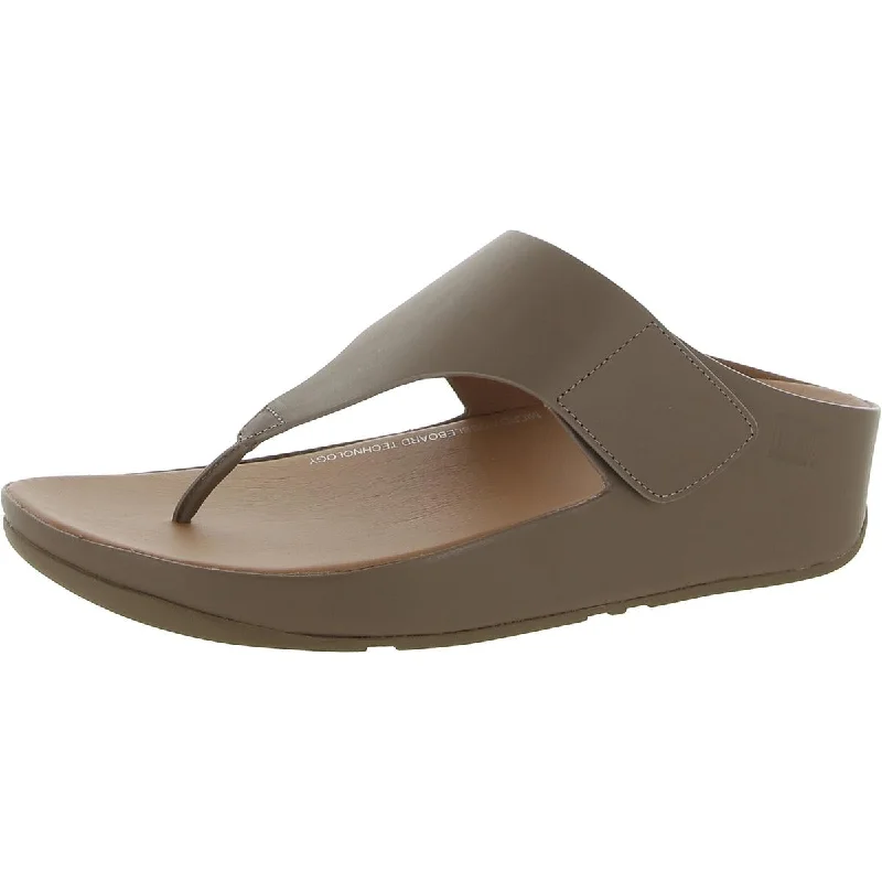 Fitflop Womens Shuv Leather Thong Wedge Sandals