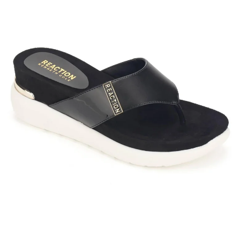 Kenneth Cole Reaction Womens Blaire Logo Slides Thong Sandals