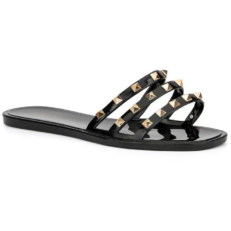 Olivia Miller Womens Rio Open Toe Studded Jelly Sandals