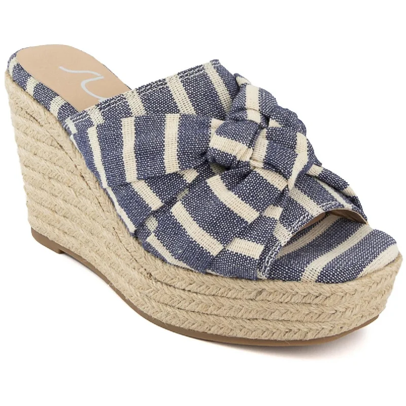 Sugar Womens Harlem Knot Front Canvas Espadrilles