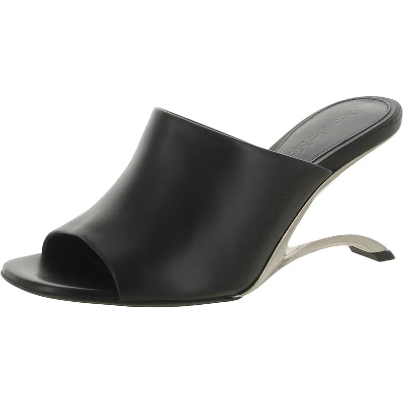 Alexander McQueen Womens Leather Mules