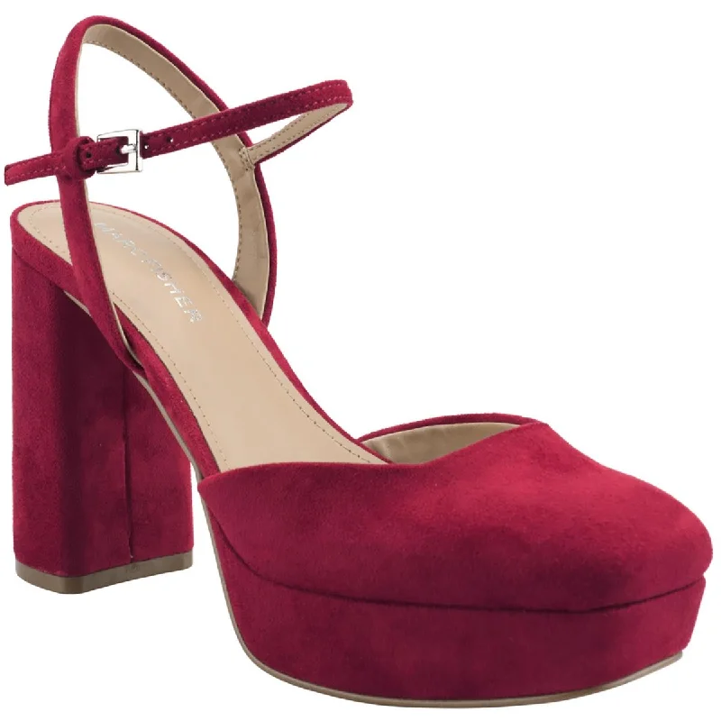 Marc Fisher Womens Nazira Faux Suede Platform Slingback Heels