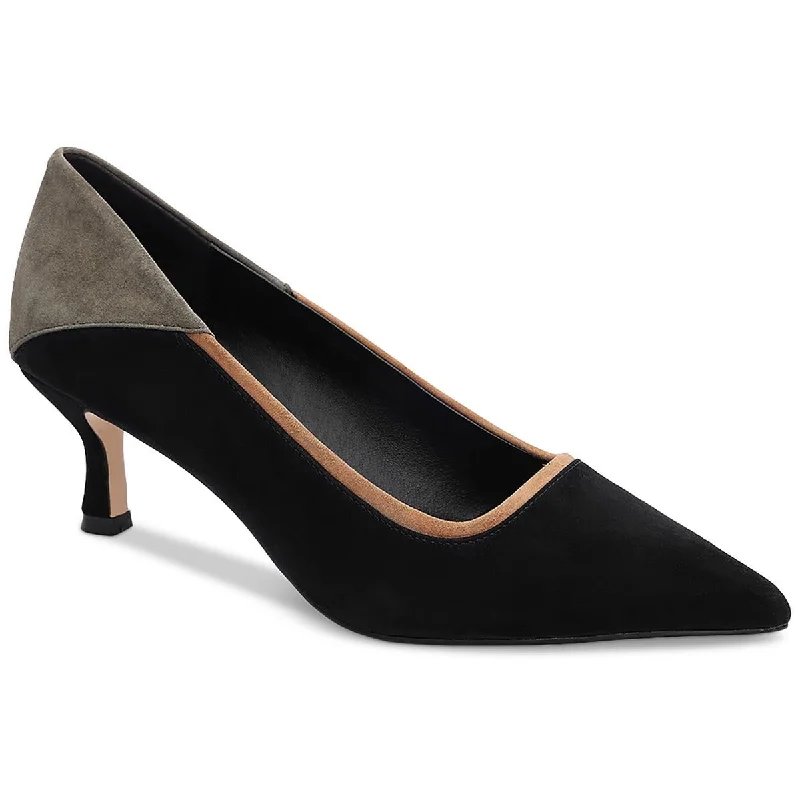 Sanctuary Womens Perk Suede Kitten Heel Pumps