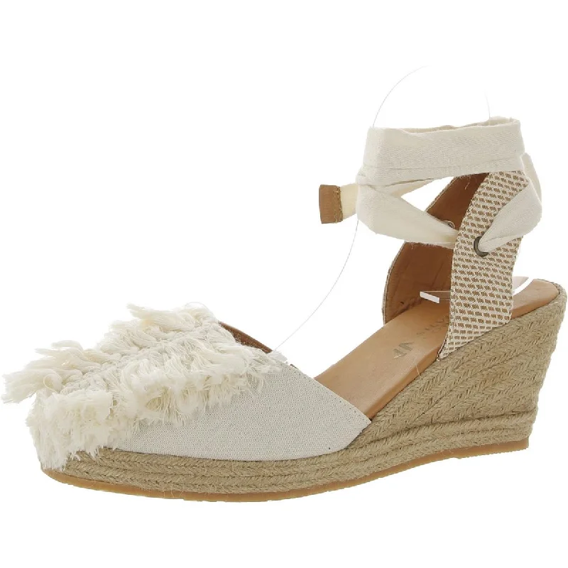 Silvia Cobos Womens Leaf Canvas Espadrille Heels