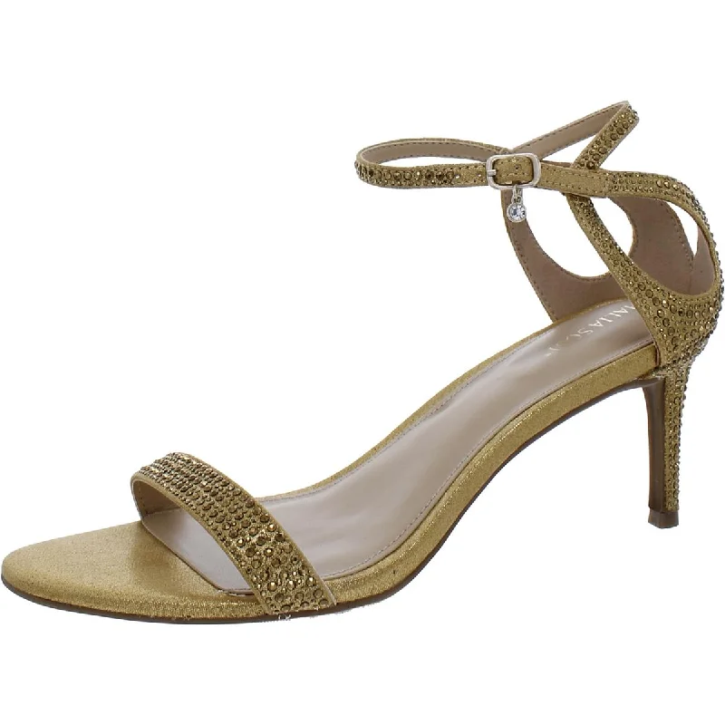 Thalia Sodi Womens Demi Rhinestone Shimmer Ankle Strap