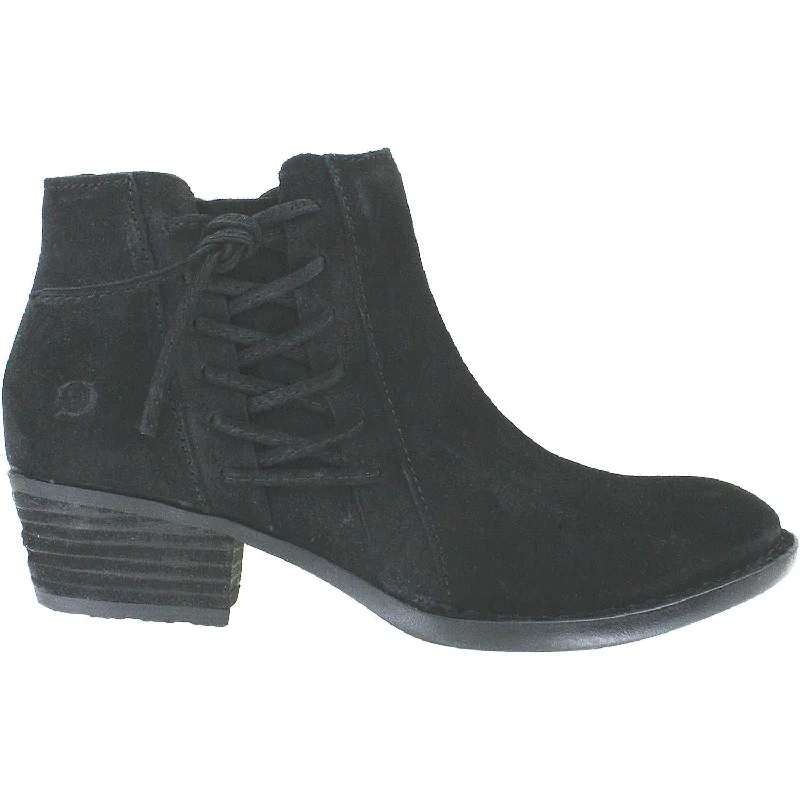 Women's Born Bessie Black Distressed Suede