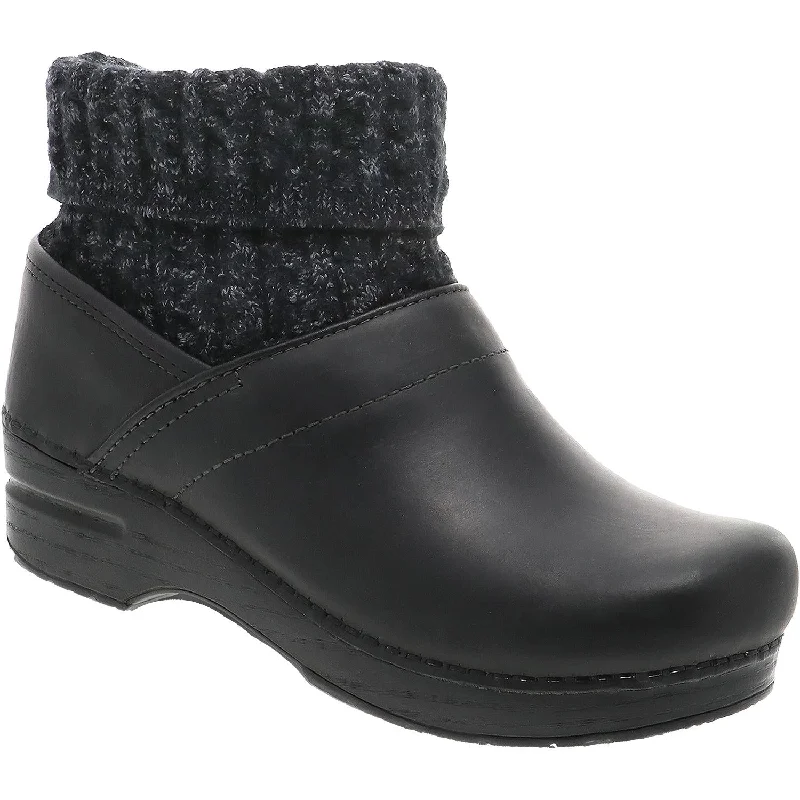 Women's Dansko Chloe Black Oiled Pull Up Leather