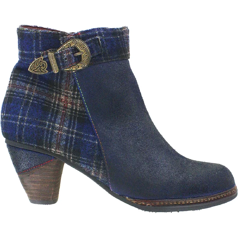 Women's Spring Step Scottala Navy Multi Leather/Wool