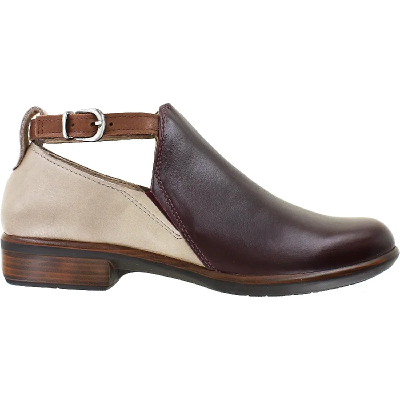 Women's Naot Kamsin Bordeaux/Soft Stone/Soft Chestnut Leather