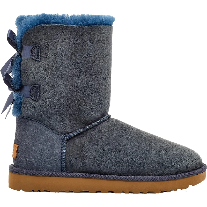 Women's UGG Bailey Bow II Navy Sheepskin